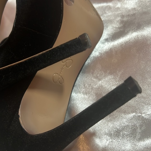 Jessica  Simpson Black Velvet High Heel Mary Jane - Picture 8 of 17